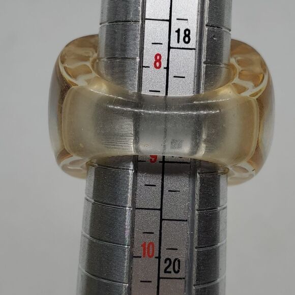 Clear Plastic Rhinestones Striped Ring - Picture 6 of 6